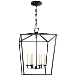 Visual Comfort Signature - CHC 2176AI - Six Light Lantern - Darlana - Aged Iron