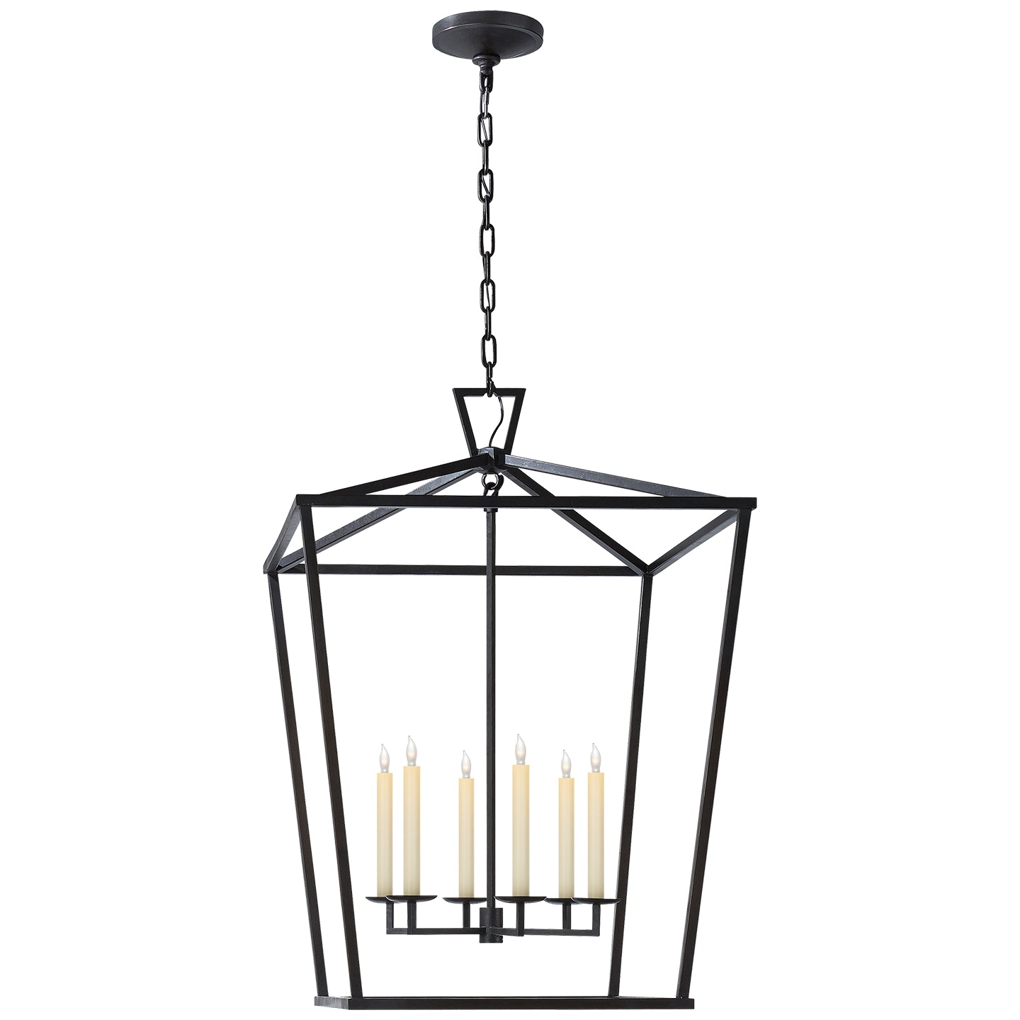 Visual Comfort Signature - CHC 2177AI - Six Light Lantern - Darlana - Aged Iron