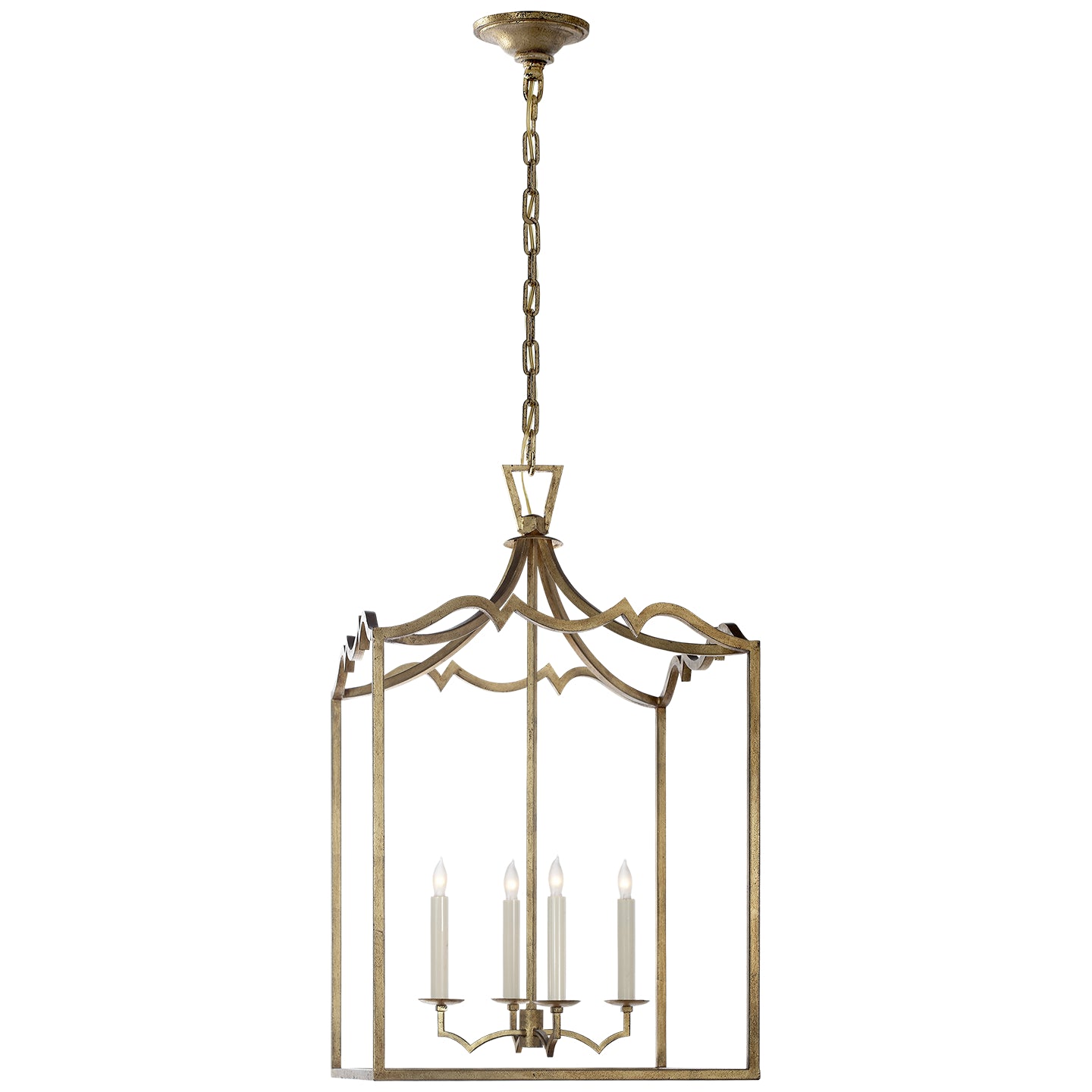 Visual Comfort Signature - CHC 2181GI - Four Light Lantern - Darlana Fancy - Gilded Iron