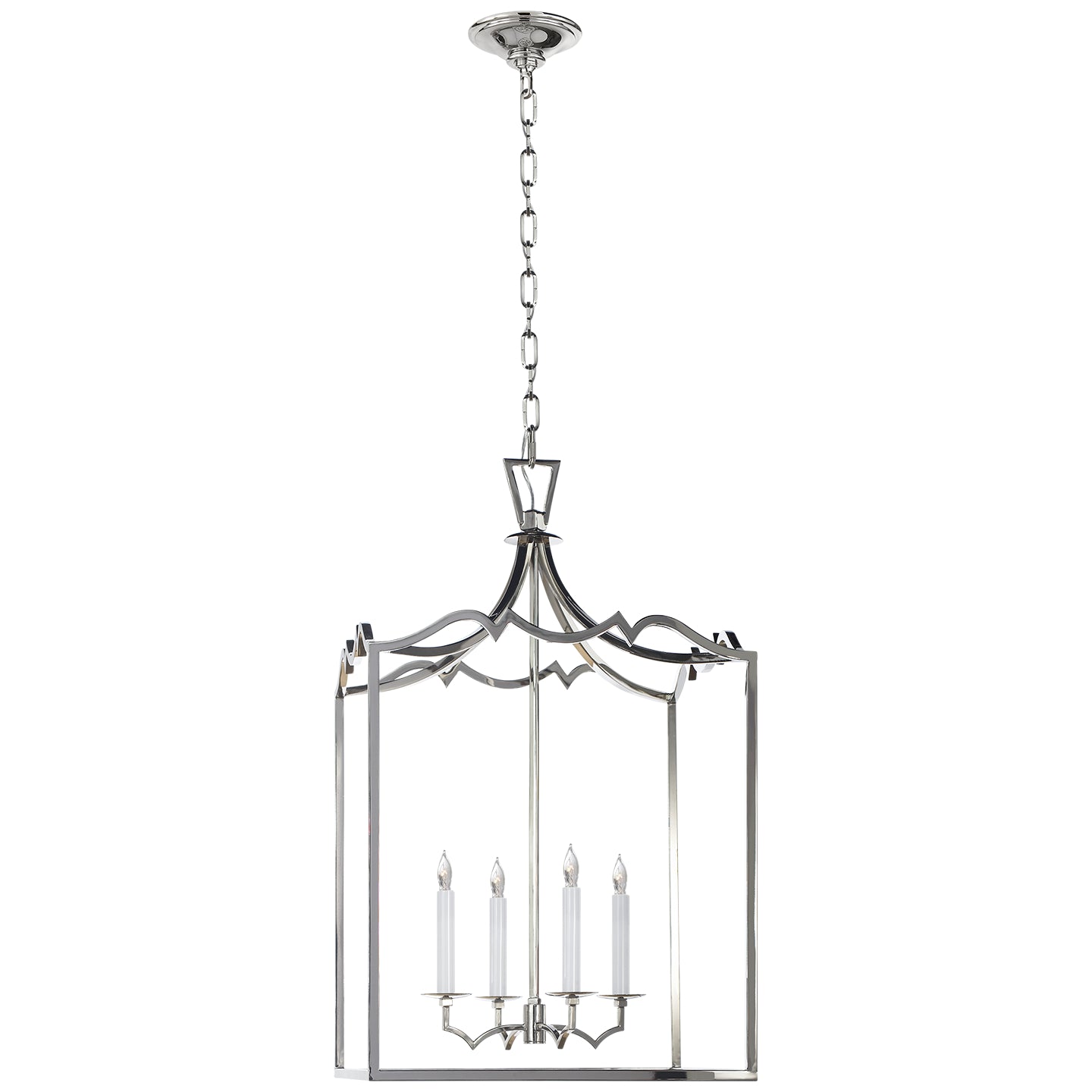 Visual Comfort Signature - CHC 2181PN - Four Light Lantern - Darlana Fancy - Polished Nickel