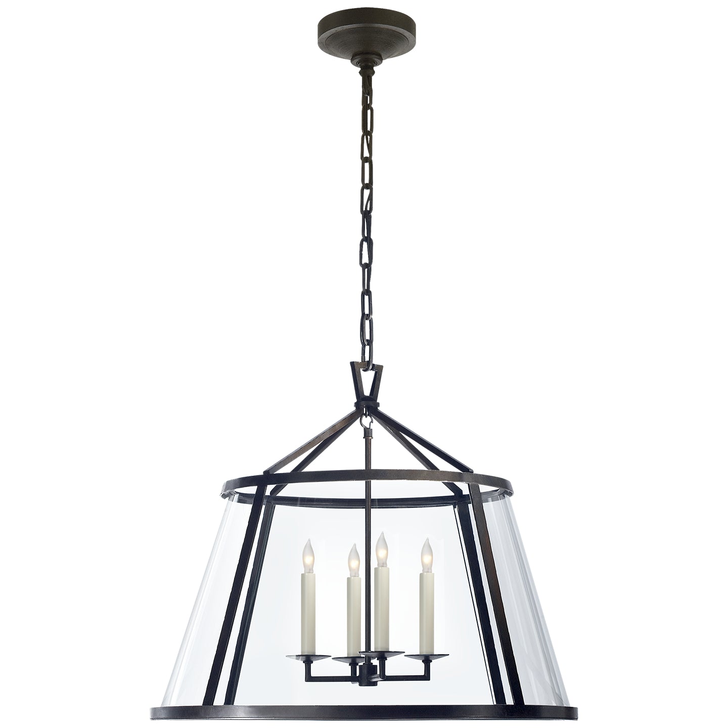 Visual Comfort Signature - CHC 2202AI-CG - Four Light Pendant - Darlana Pendant - Aged Iron