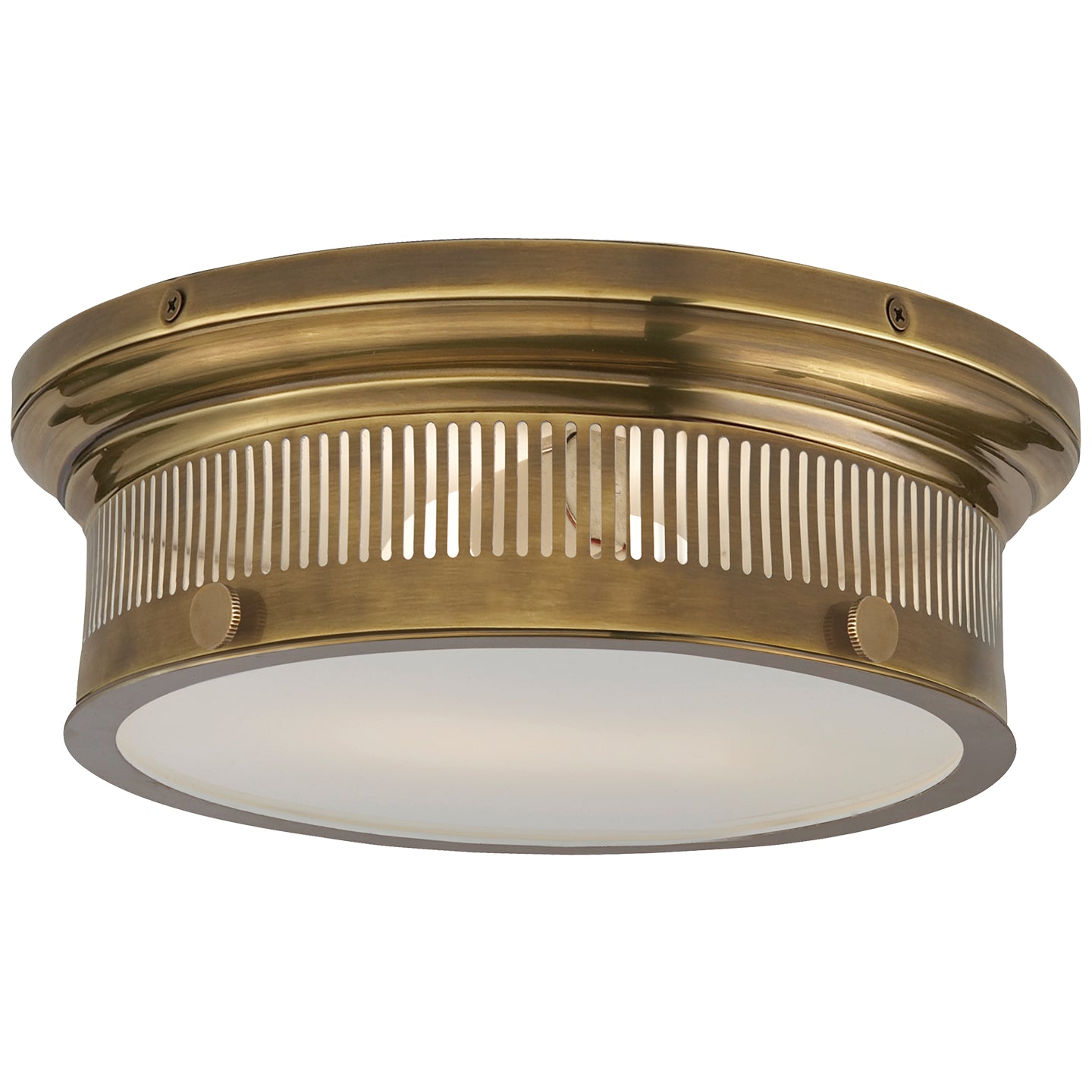 Visual Comfort Signature - CHC 4391AB-WG - Two Light Flush Mount - Alderly - Antique-Burnished Brass