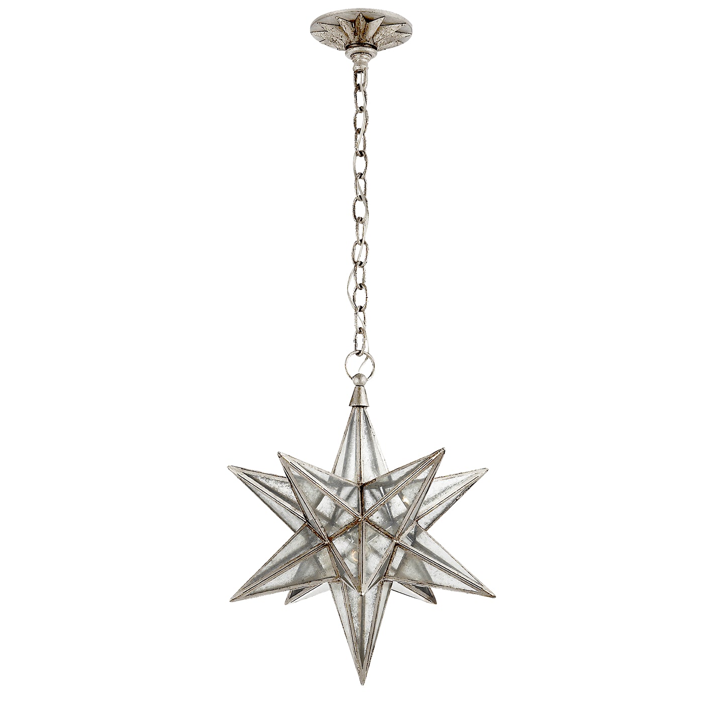 Visual Comfort Signature - CHC 5211BSL-AM - One Light Lantern - Moravian Star - Burnished Silver Leaf