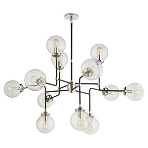 Visual Comfort Signature - S 5022PN-CG - 12 Light Chandelier - bistro - Polished Nickel