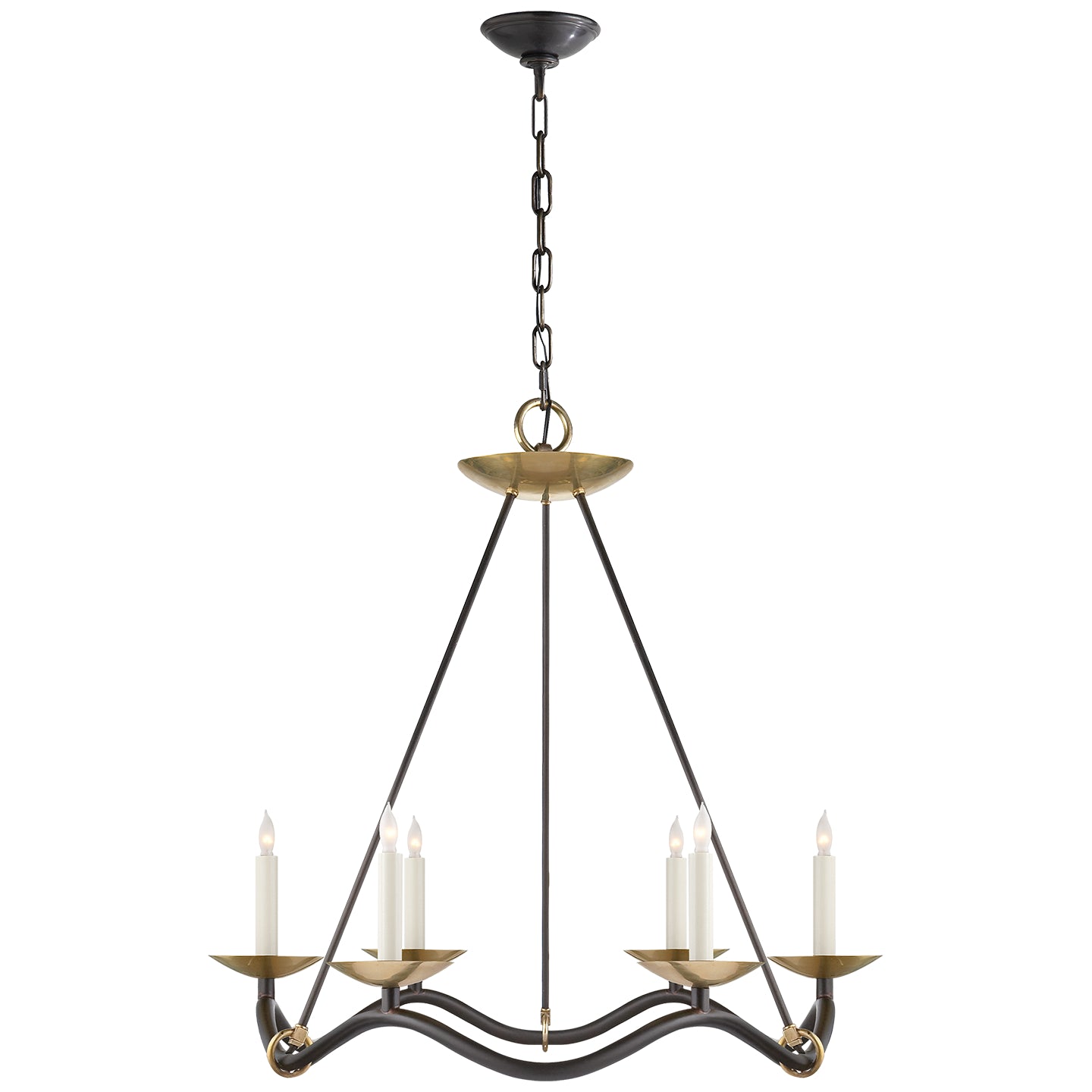 Visual Comfort Signature - S 5040AI - Six Light Chandelier - Choros - Aged Iron