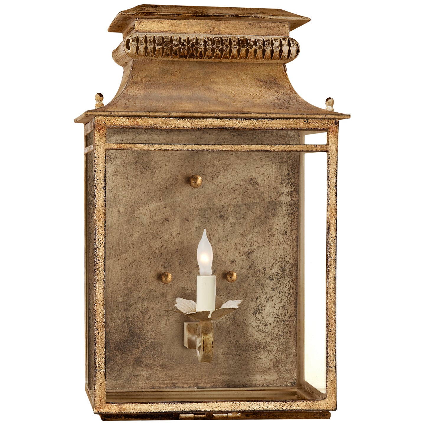 Visual Comfort Signature - SK 2301GI - One Light Wall Sconce - Flea Market Lantern - Gilded Iron