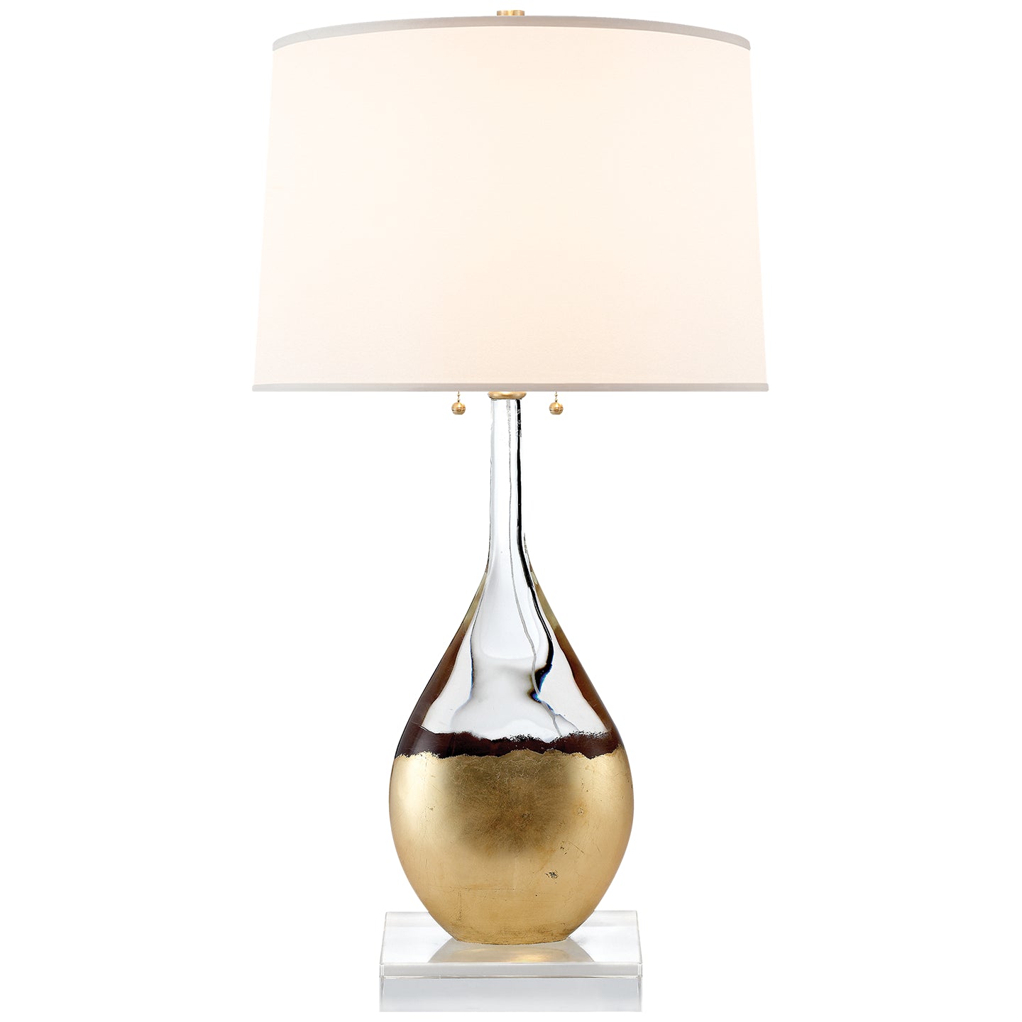 Visual Comfort Signature - SK 3905CG-S - Two Light Table Lamp - Sculptural Table - Crystal