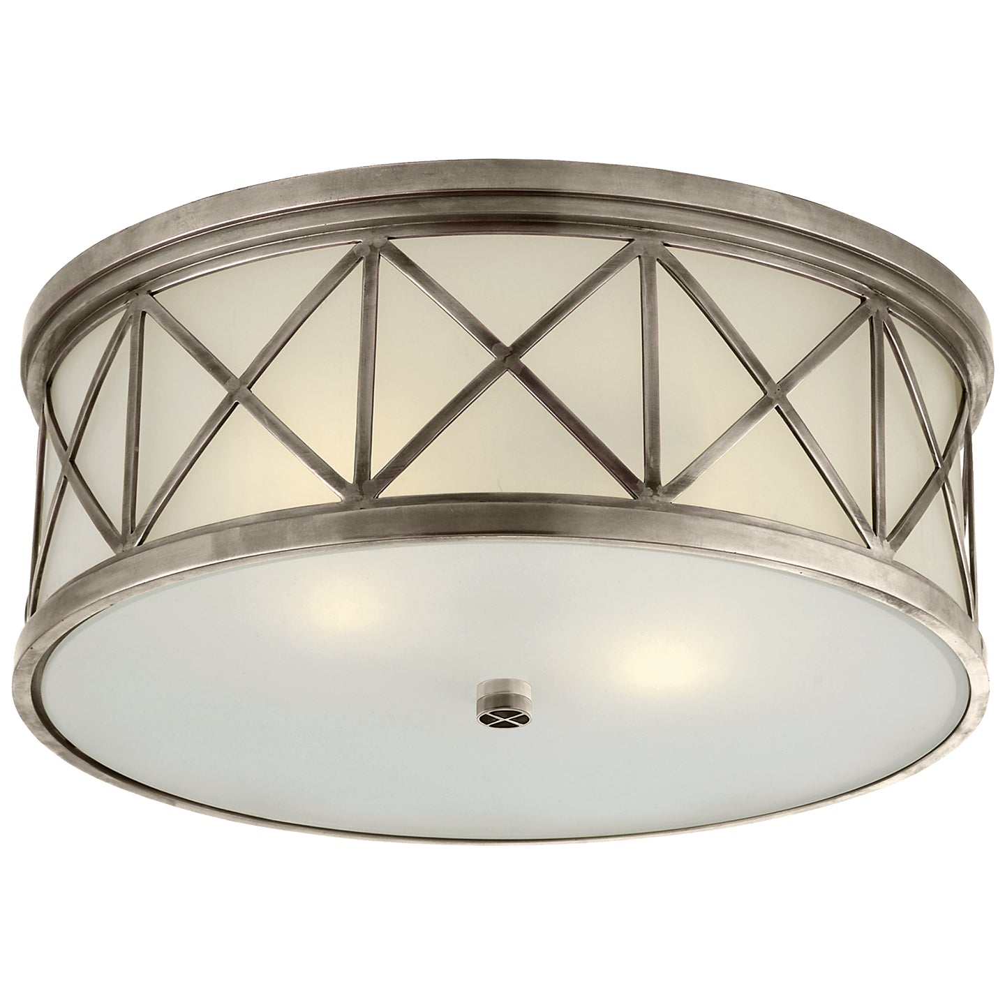 Visual Comfort Signature - SK 4011AN-FG - Three Light Flush Mount - Montpelier - Antique Nickel