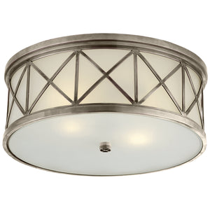 Visual Comfort Signature - SK 4011AN-FG - Three Light Flush Mount - Montpelier - Antique Nickel