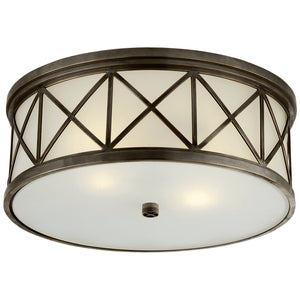 Visual Comfort Signature - SK 4011BZ-FG - Three Light Flush Mount - Montpelier - Bronze