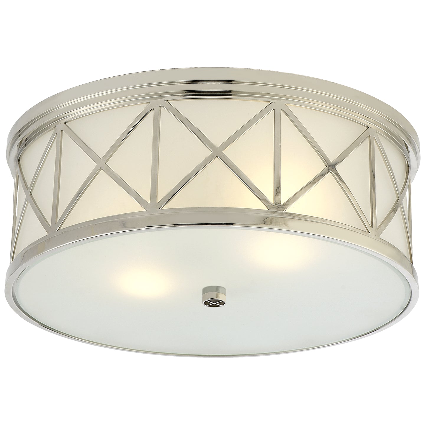 Visual Comfort Signature - SK 4011PN-FG - Three Light Flush Mount - Montpelier - Polished Nickel