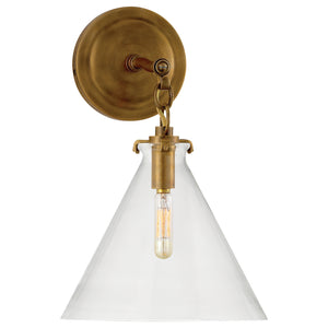 Visual Comfort Signature - TOB 2225HAB/G6-CG - One Light Wall Sconce - Katie Conical - Hand-Rubbed Antique Brass