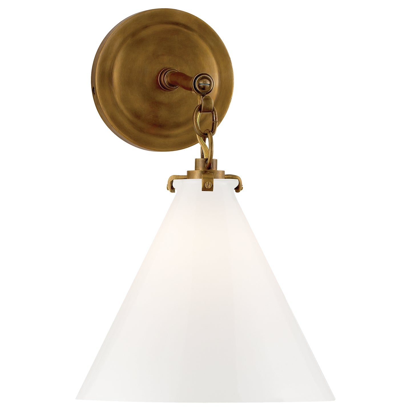 Visual Comfort Signature - TOB 2225HAB/G6-WG - One Light Wall Sconce - Katie Conical - Hand-Rubbed Antique Brass