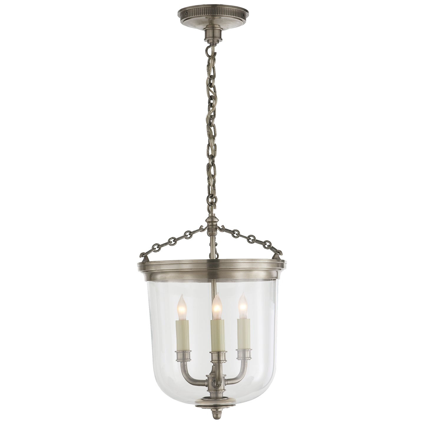 Visual Comfort Signature - TOB 5030AN - Three Light Lantern - Merchant - Antique Nickel