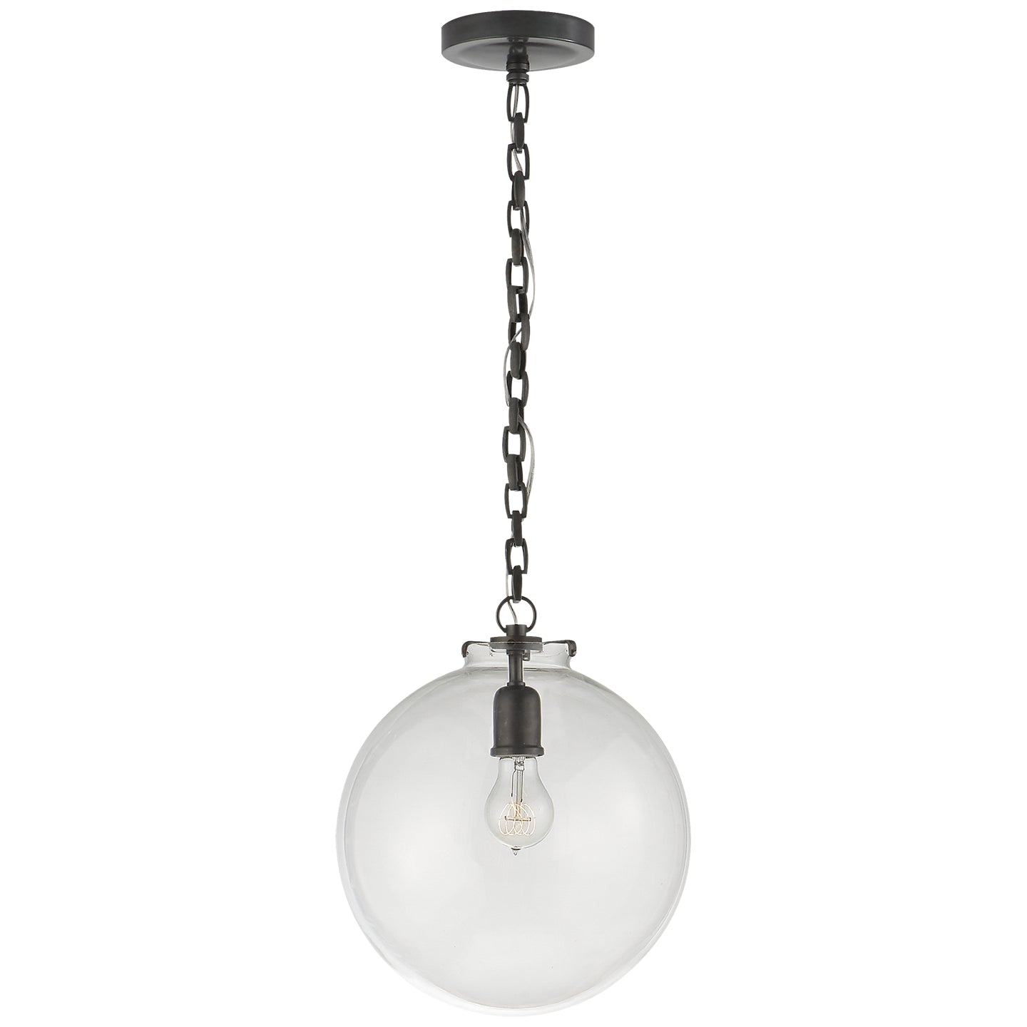 Visual Comfort Signature - TOB 5226BZ/G4-CG - One Light Pendant - Katie Globe - Bronze