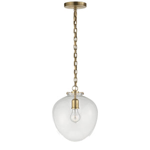 Visual Comfort Signature - TOB 5226HAB/G2-CG - One Light Pendant - Katie Acorn - Hand-Rubbed Antique Brass
