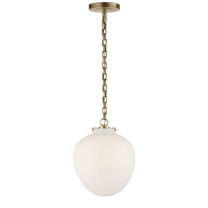 Visual Comfort Signature - TOB 5226HAB/G2-WG - One Light Pendant - Katie Acorn - Hand-Rubbed Antique Brass