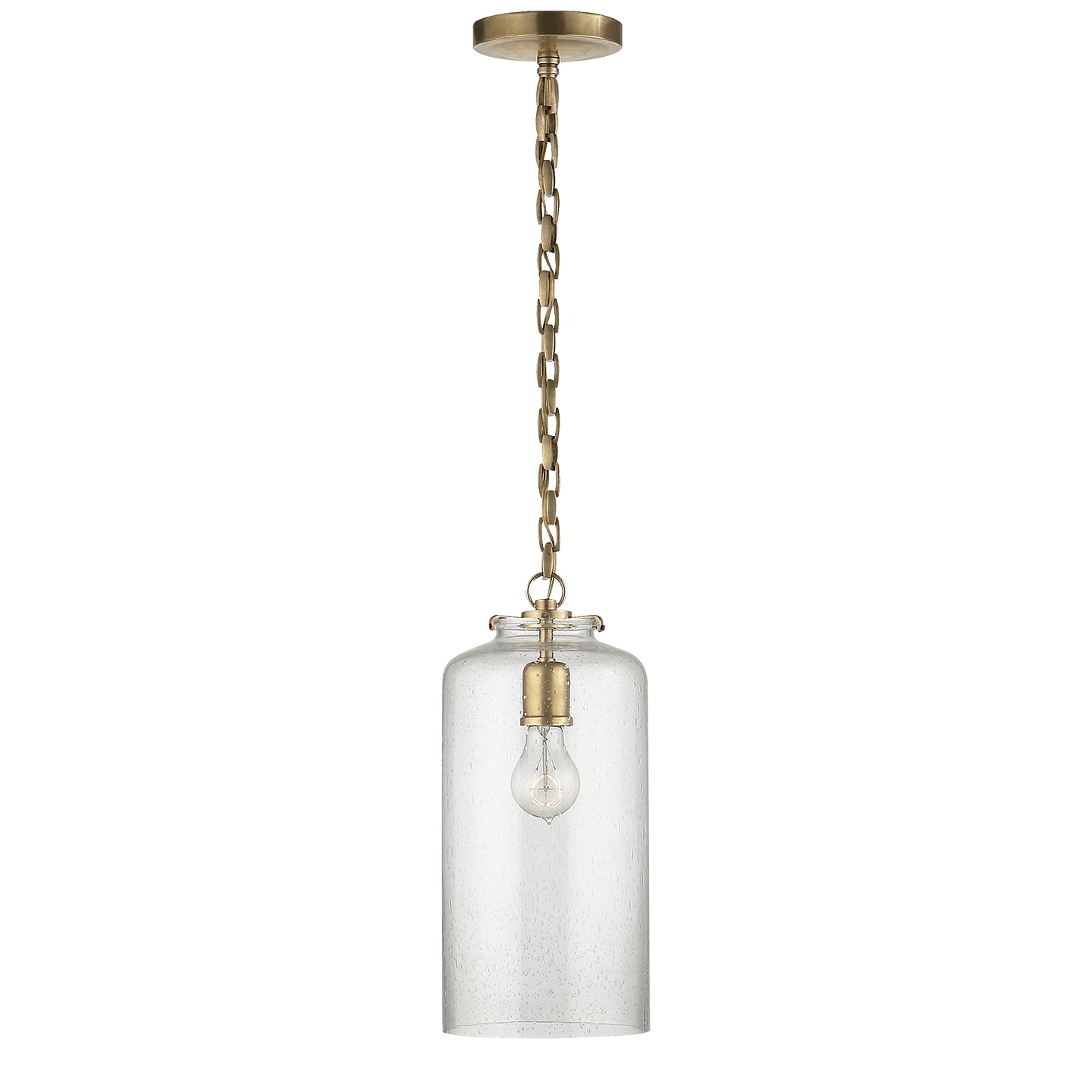 Visual Comfort Signature - TOB 5226HAB/G3-SG - One Light Pendant - Katie Cylider - Hand-Rubbed Antique Brass
