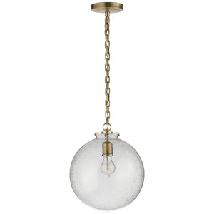 Visual Comfort Signature - TOB 5226HAB/G4-SG - One Light Pendant - Katie Globe - Hand-Rubbed Antique Brass