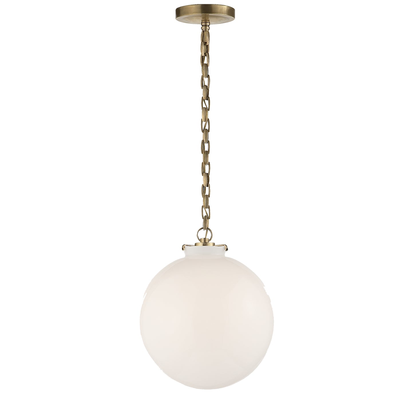 Visual Comfort Signature - TOB 5226HAB/G4-WG - One Light Pendant - Katie Globe - Hand-Rubbed Antique Brass
