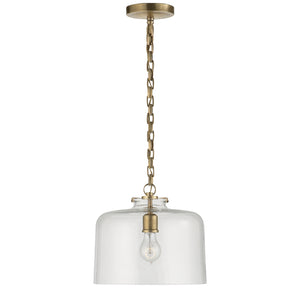 Visual Comfort Signature - TOB 5226HAB/G5-CG - One Light Pendant - Katie Dome - Hand-Rubbed Antique Brass