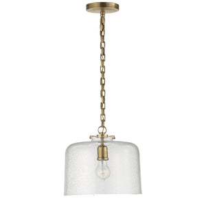 Visual Comfort Signature - TOB 5226HAB/G5-SG - One Light Pendant - Katie Dome - Hand-Rubbed Antique Brass