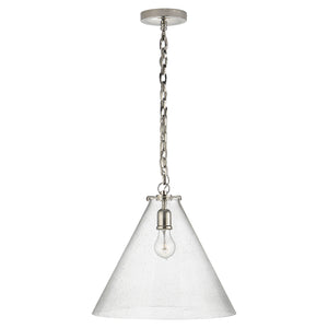 Visual Comfort Signature - TOB 5226PN/G6-SG - One Light Pendant - Katie Conical - Polished Nickel