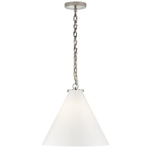 Visual Comfort Signature - TOB 5226PN/G6-WG - One Light Pendant - Katie Conical - Polished Nickel