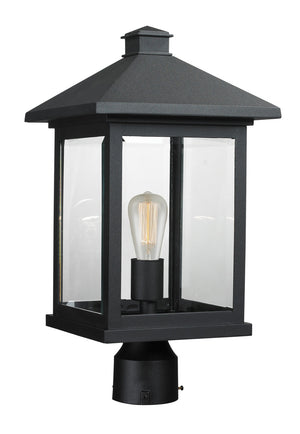 Z-Lite - 531PHBR-BK - One Light Outdoor Post Mount Fixture - Portland - Black