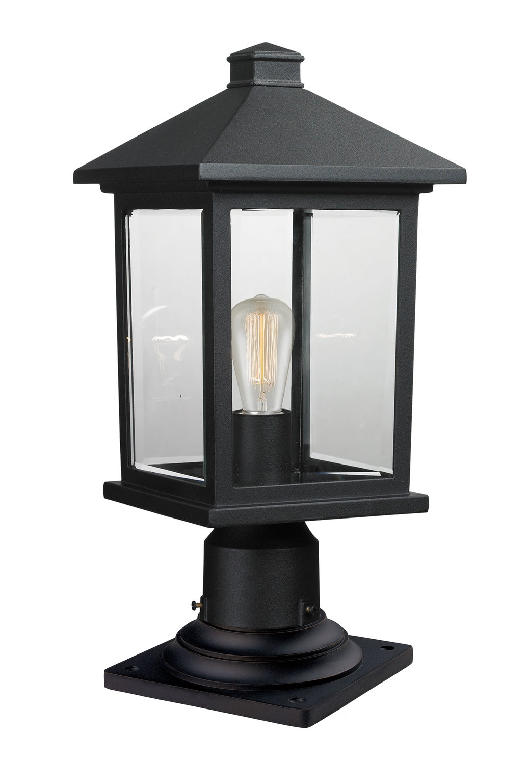 Z-Lite - 531PHMR-533PM-BK - One Light Outdoor Pier Mount - Portland - Black