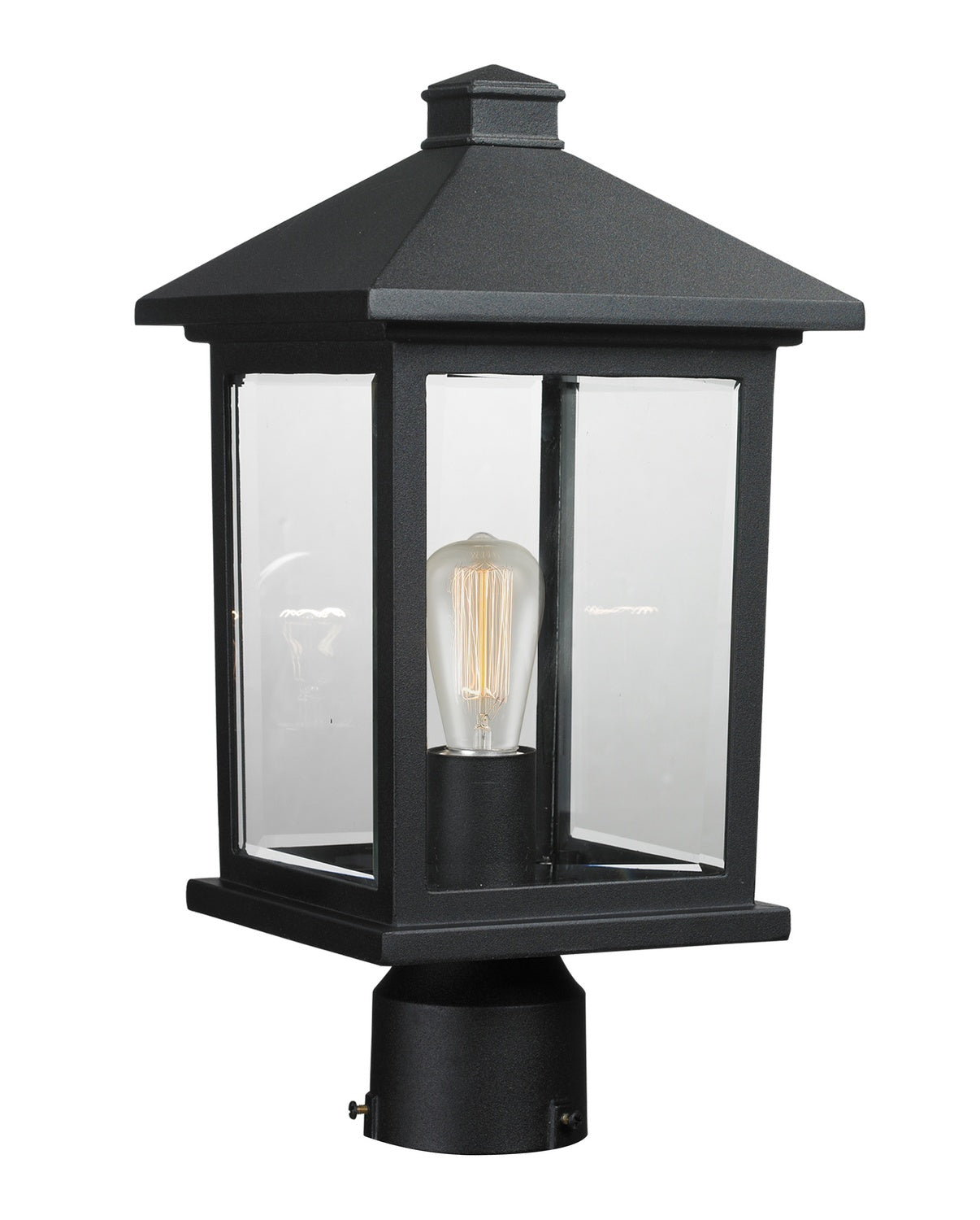 Z-Lite - 531PHMR-BK - One Light Outdoor Post Mount Fixture - Portland - Black