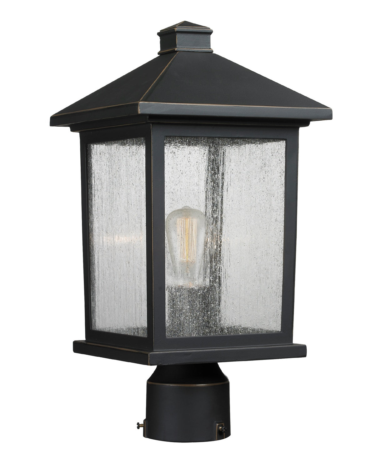 Z-Lite - 531PHMR-ORB - One Light Outdoor Post Mount Fixture - Portland - Oil Rubbed Bronze