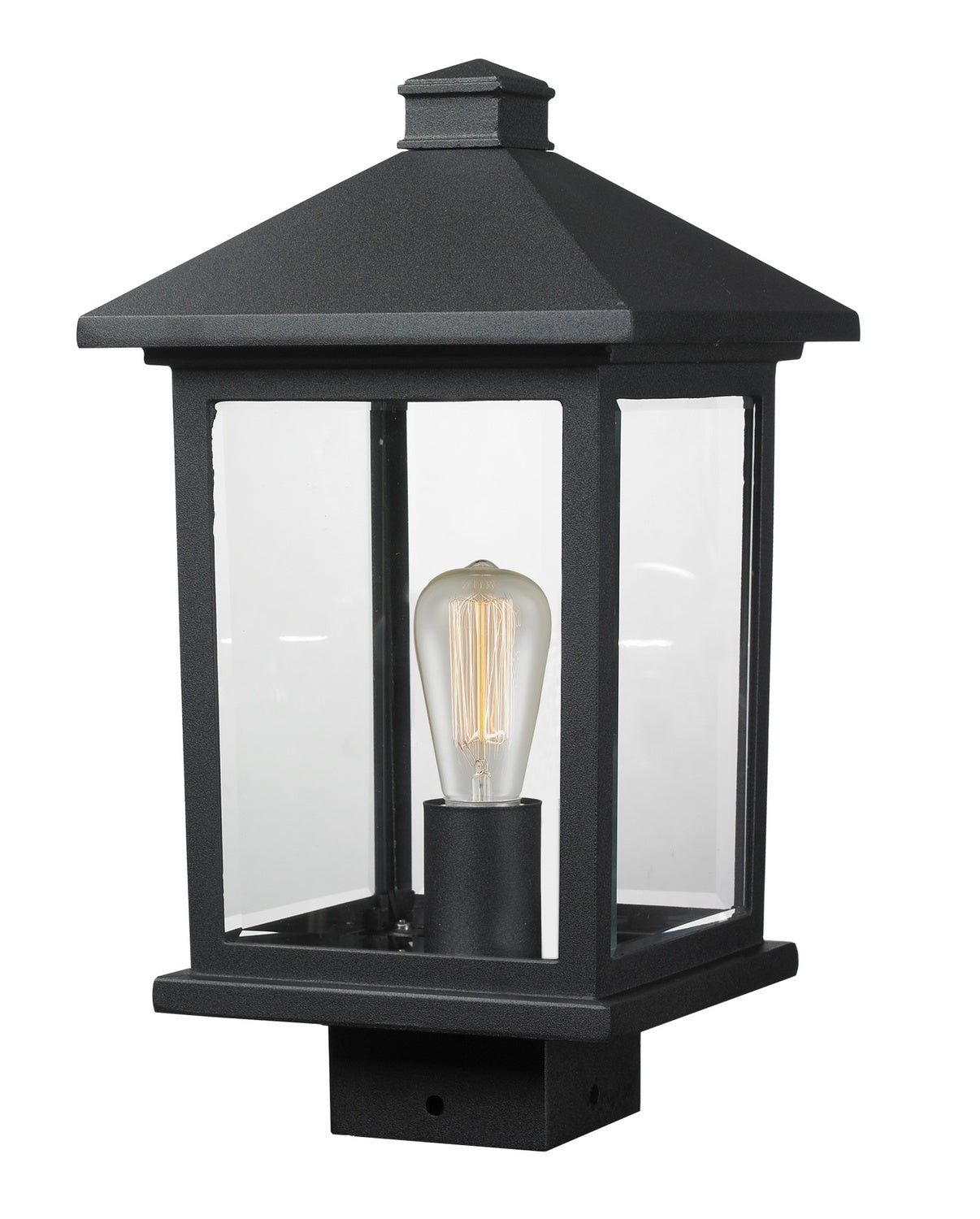 Z-Lite - 531PHMS-BK - One Light Outdoor Post Mount - Portland - Black