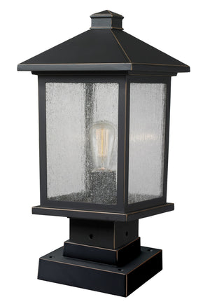 Z-Lite - 531PHMS-SQPM-ORB - One Light Outdoor Pier Mounted Fixture - Portland - Oil Rubbed Bronze