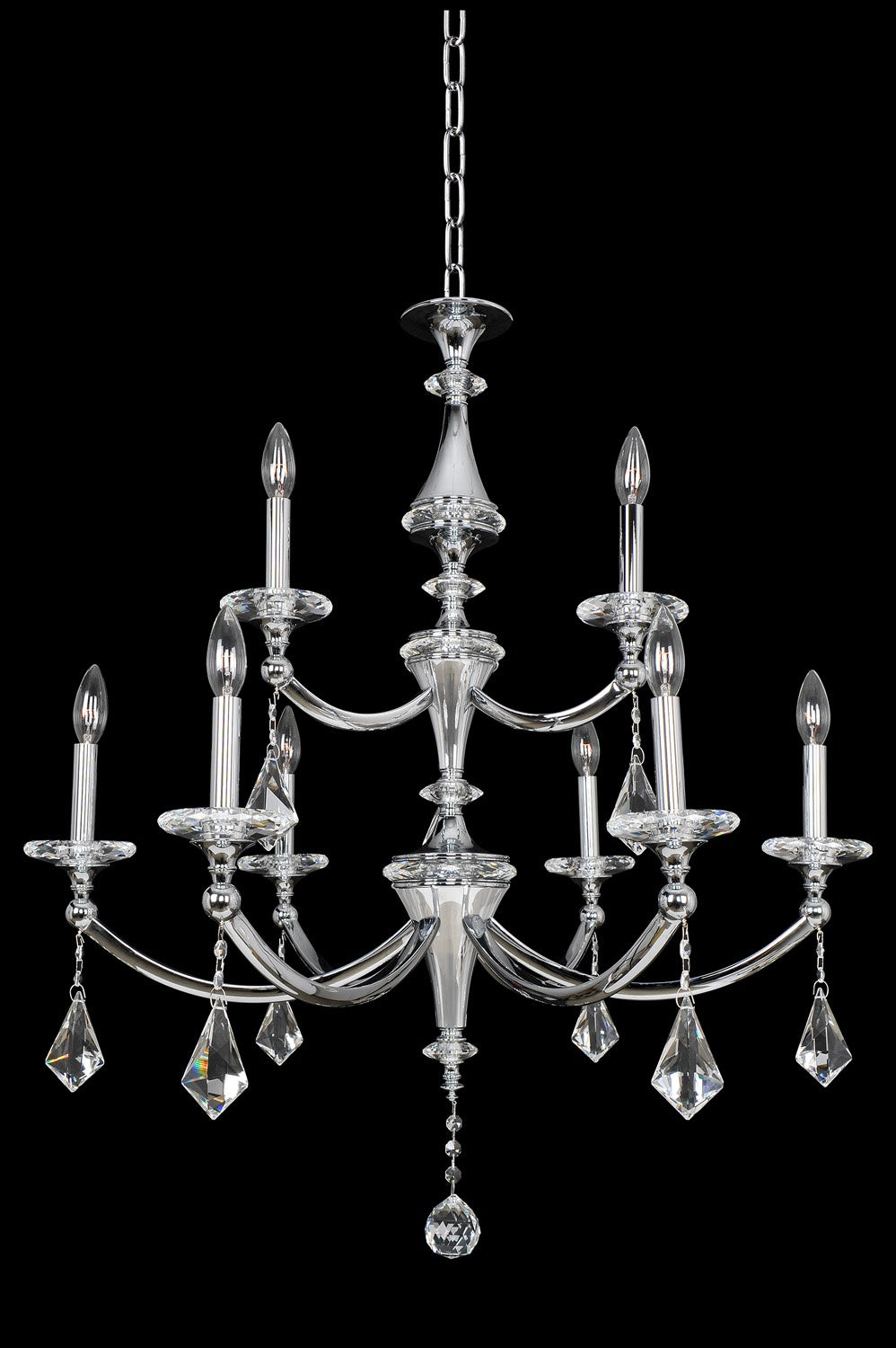 Allegri - 012172-010-FR001 - Nine Light Chandelier - Floridia - Chrome