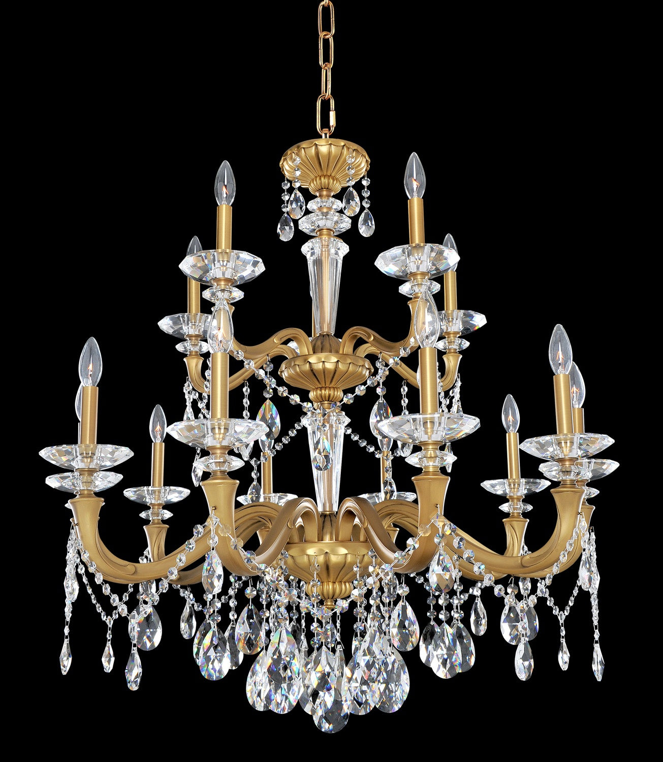 Allegri - 021772-032-FR001 - 15 Light Chandelier - Jolivet - Historic Brass