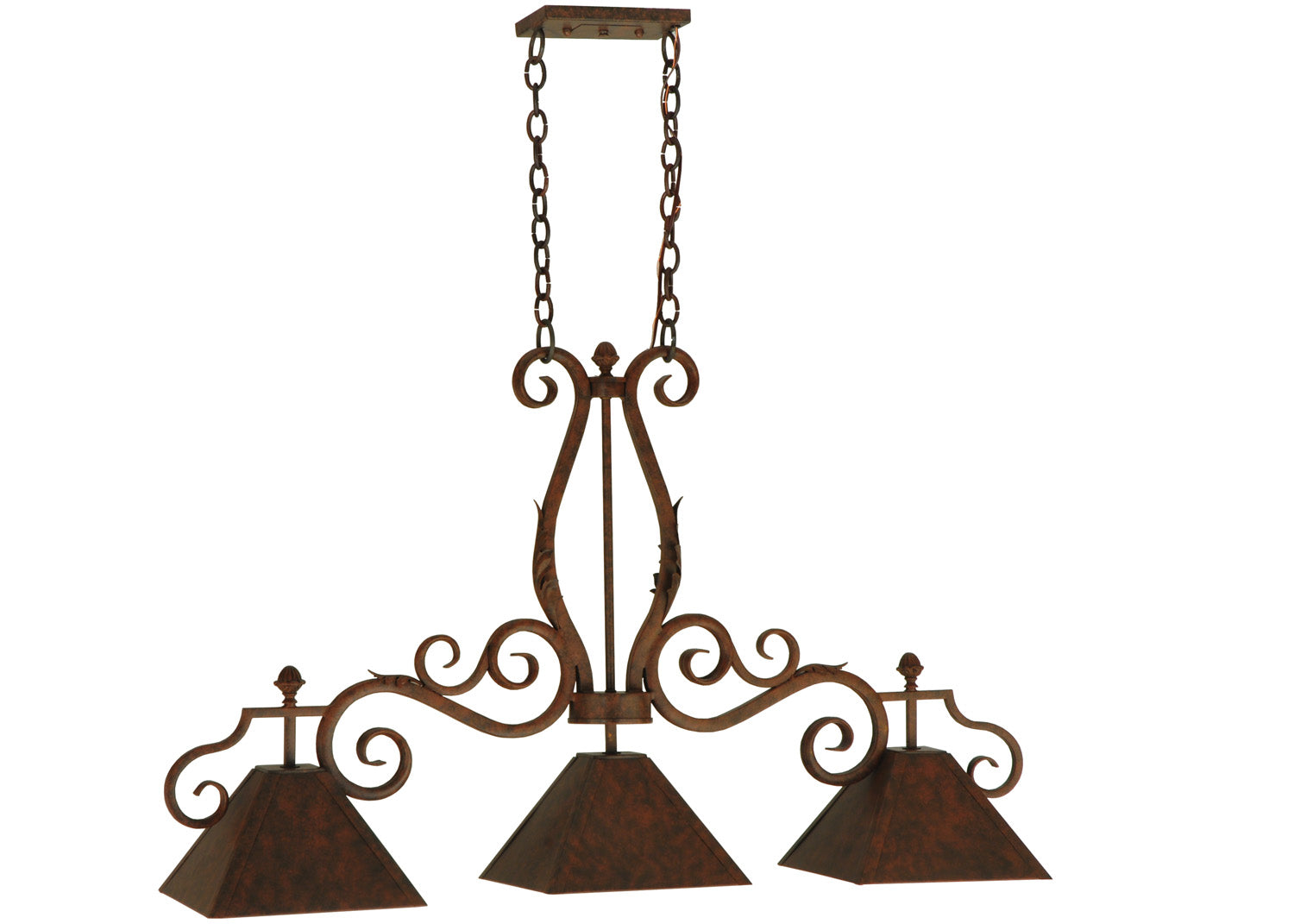 Meyda Tiffany - 127344 - Three Light Island Pendant - Pedra - Antique Rust