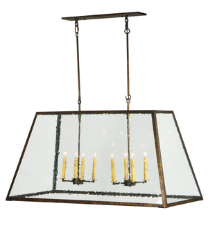 Meyda Tiffany - 127434 - Eight Light Oblong Pendant - Ovation - Antique Rust