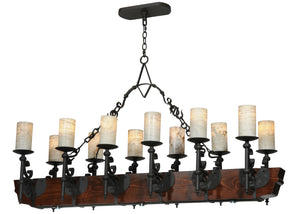 Meyda Tiffany - 127483 - 15 Light Oblong Chandelier - Tudor - Wrought Iron