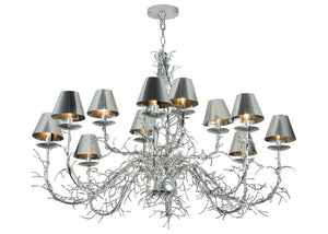 Meyda Tiffany - 127985 - 12 Light Chandelier - Twigs - Extreme Chrome