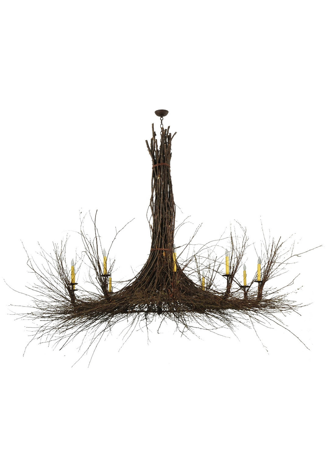 Meyda Tiffany - 128154 - Ten Light Chandelier - Twigs - Terra Brown