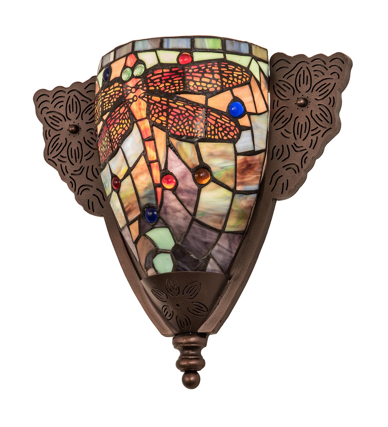 Meyda Tiffany - 128165 - One Light Wall Sconce - Tiffany Dragonfly - Oil Rubbed Bronze