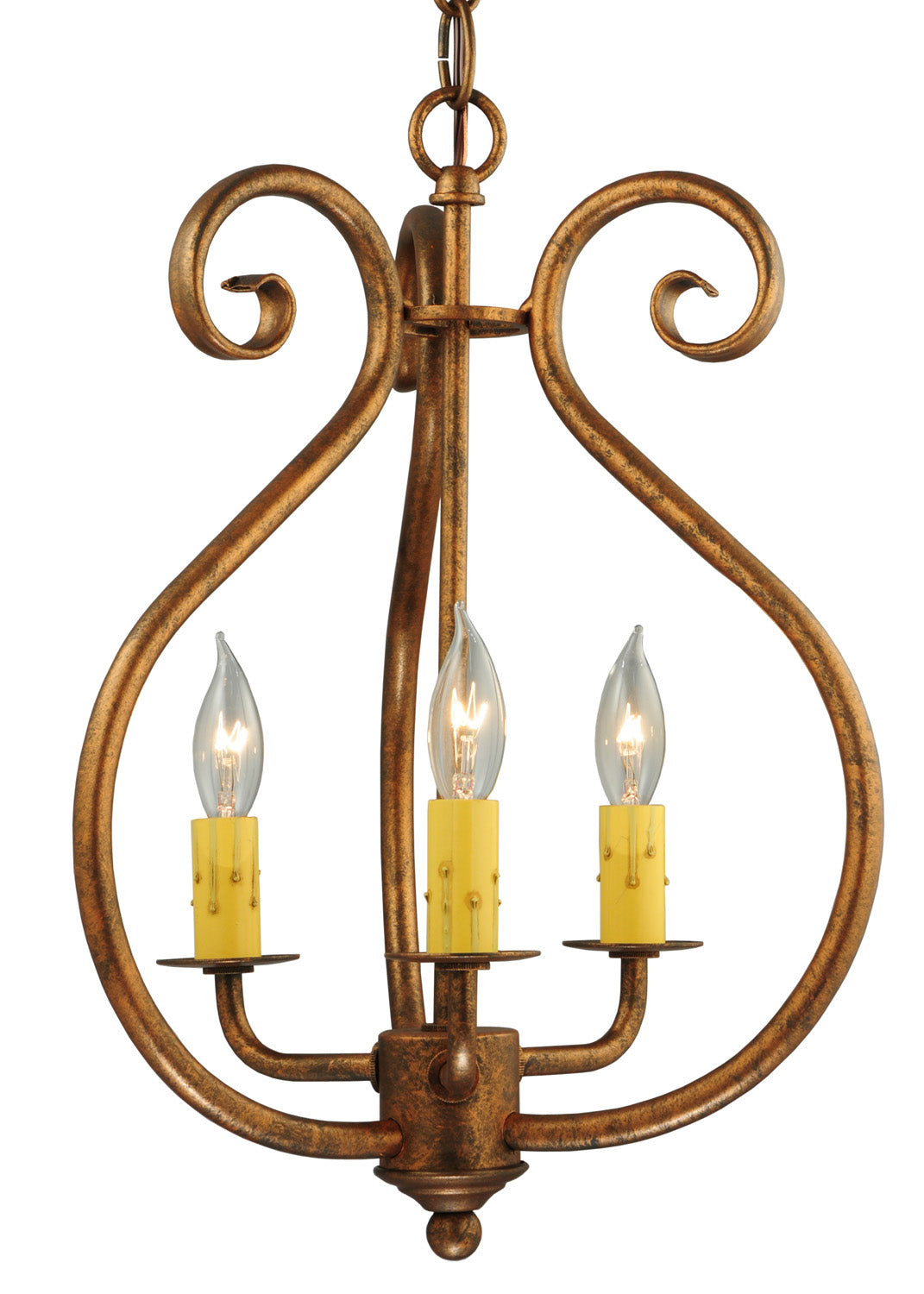 Meyda Tiffany - 128277 - Three Light Pendant - Easton - Hanna Copper