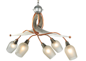 Meyda Tiffany - 128524 - Five Light Chandelier - Ballerina - Copper And Steel Clear Coated