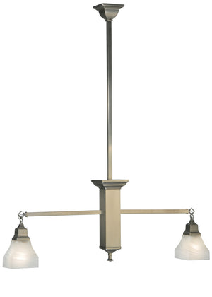 Meyda Tiffany - 129070 - Two Light Island Pendant - Bungalow - Nickel