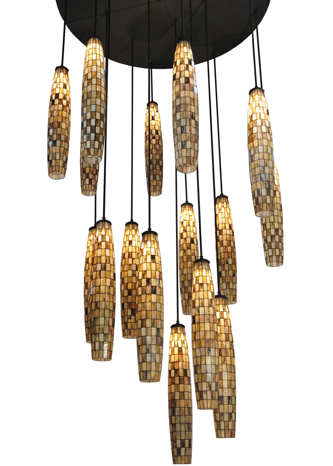 Meyda Tiffany - 129270 - 16 Light Pendant - Checkers - Timeless Bronze