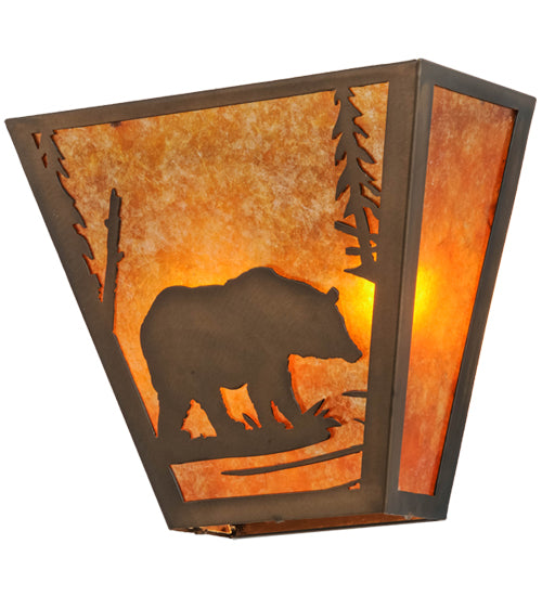 Meyda Tiffany - 129337 - Two Light Wall Sconce - Bear Creek - Antique Copper