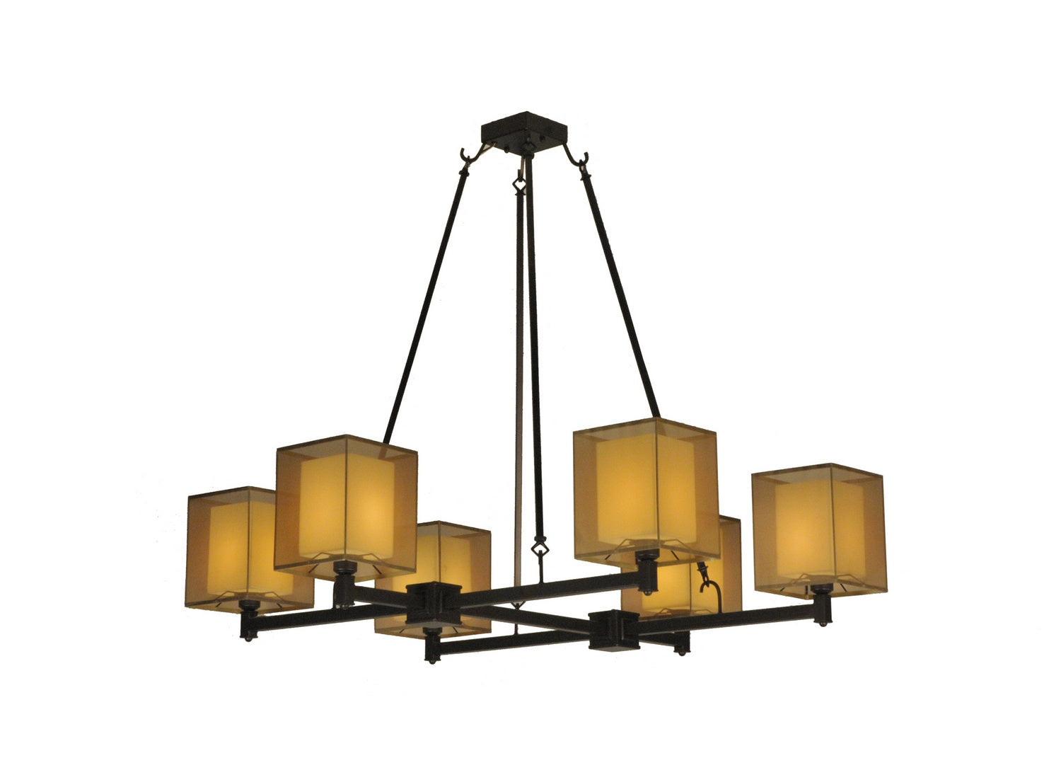 Meyda Tiffany - 129378 - Six Light Chandelier - Horizon Bay - Mahogany Bronze