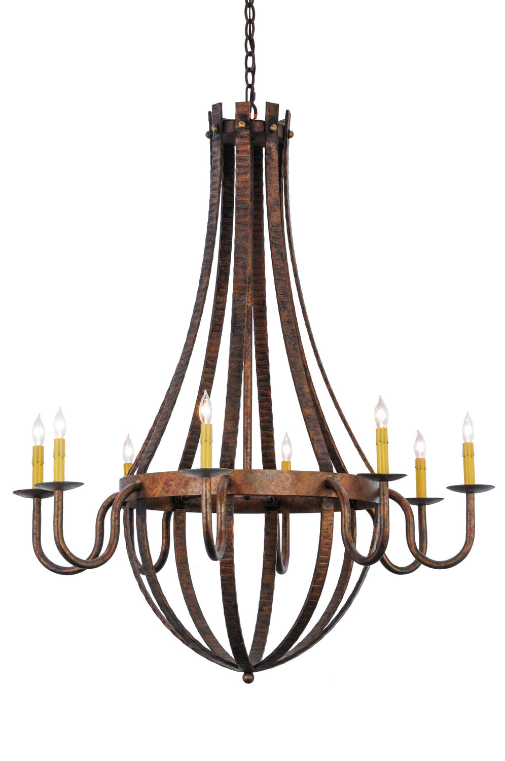 Meyda Tiffany - 129824 - Eight Light Chandelier - Barrel Stave - Rococco