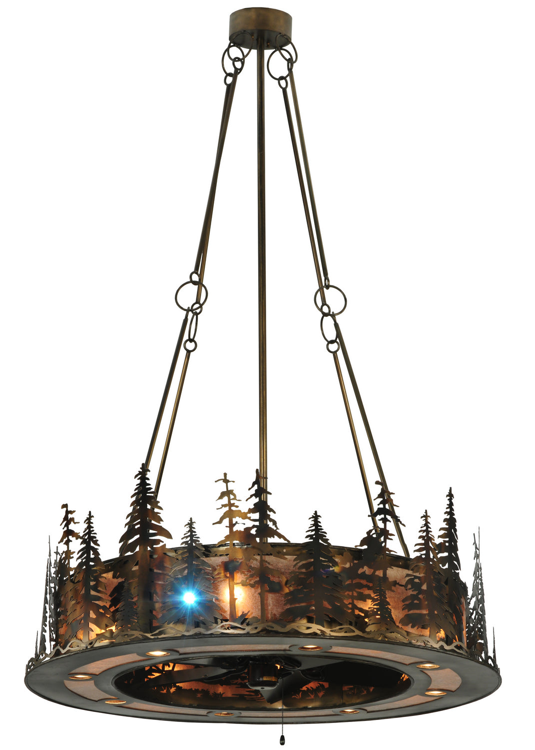 Meyda Tiffany - 130184 - 13 Light Chandelier - Tall Pines - Burnished Copper